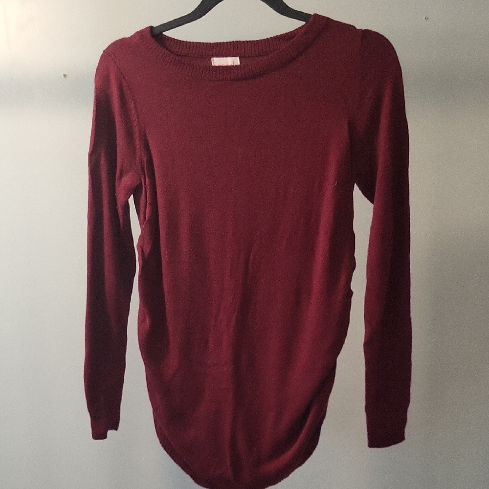 Isabel Maternity Burgundy Sweater